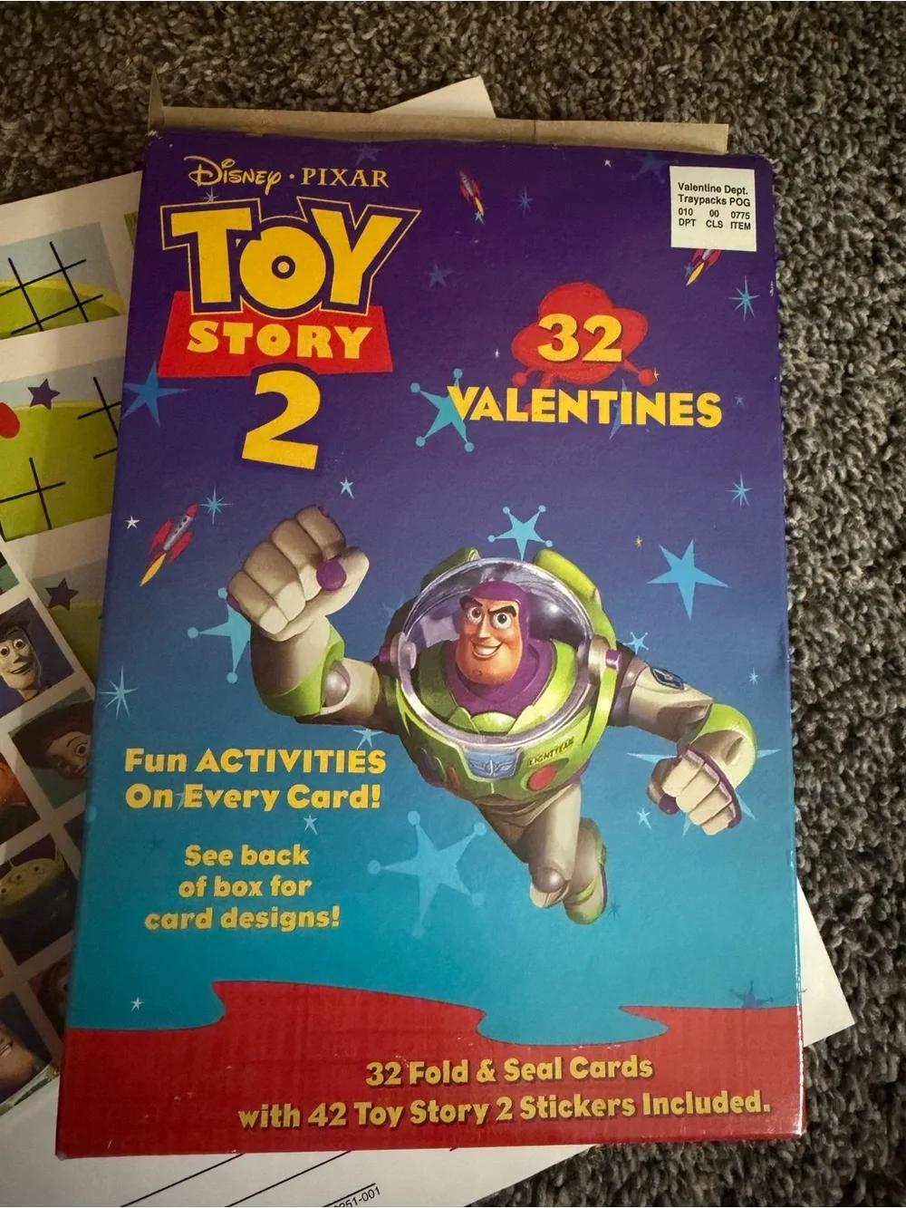 Disney Toy Story 2 Valentines Pack - Blue & Purple Buzz Lightyear Theme